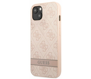 Guess 4G Printed Stripe Back Case - iPhone 13 Mini (5.4") - Roze Roze