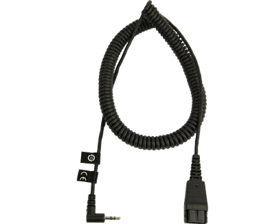 Jabra QD cord to 2.5mm jack 2 meter (coiled)