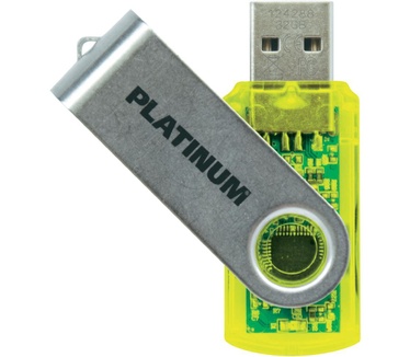 Platinum USB-stick 64GB Twister geel