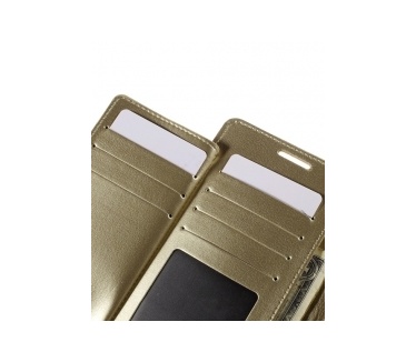 Merkloos Mercury Goospery Wallet Case Samsung Galaxy S6 Edge Plus Goud