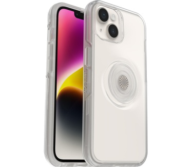 Otterbox OtterBox Otter+Pop-hoesje voor iPhone 14 Plus, schokbestendig, valbestendig, beschermhoes met PopSockets PopGrip, 3x getest volgens militaire standaard, transparant