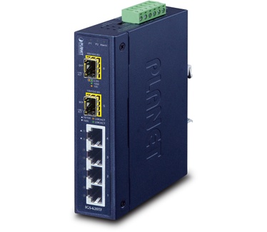 Planet IGS-620TF 4-poort Industriële Din-rail Gigabit Switch 2 SFP-poort