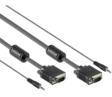 Eeconn VGA Kabel met Audio, High Quality, Zwart, 2m