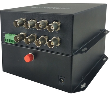 LevelOne 8-Channel BNC over Fiber Optic Extender Kit, 20km