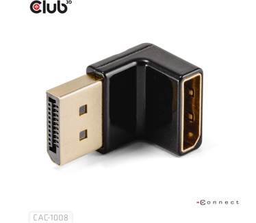 Club 3D DisplayPort Male to DisplayPort 1.4 Female 90 Degree Angled Adapter 4K120Hz M/F