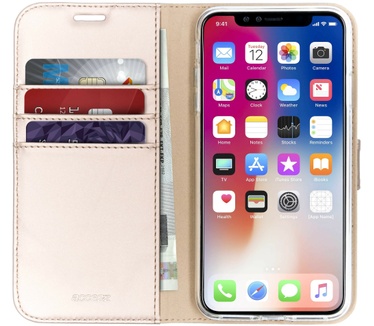 Accezz Wallet Softcase Bookcase iPhone Xs Max (iPhone Xs Max) Goud