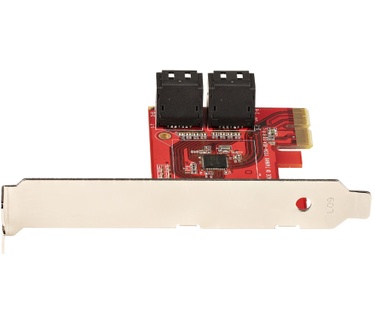 Startech.com 4 Port SATA PCIe Kaart, PCI Express SATA Uitbreidingskaart, 6Gbps, Low/Full Profile, Stacked SATA Connectors, ASM1164 Non-Raid, PCI Express naar SATA Converter/Adapter
