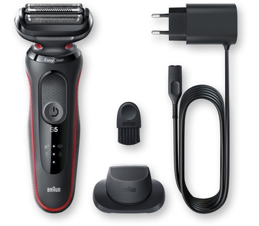 Braun Series 5 50-R1200s Elektrisch Scheerapparaat Met Precisietrimmer, Rood