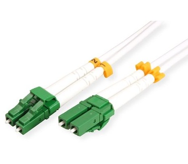 Roline Glasvezelkabel duplex, 9/125µm OS2, LC/LC, staal versterkt, LSOH , wit, 2 m Wit