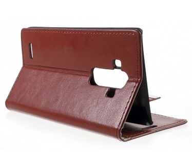 Kees Lederlook Portemonnee Hoesje LG G4 - Bruin