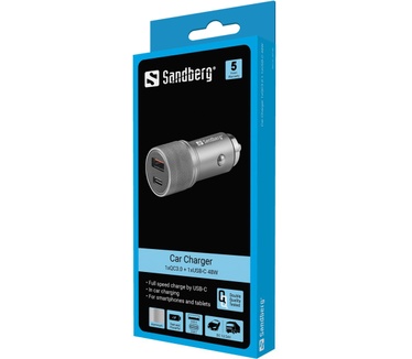 Sandberg Car Charger 1xQC3.0+1xUSBC 48W