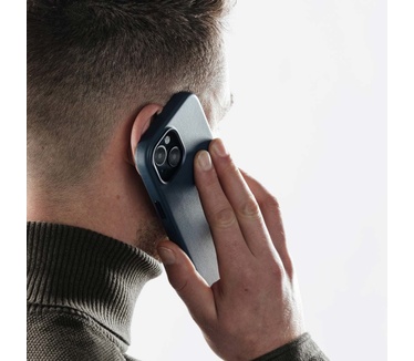 Accezz MagSafe Leather Backcover iPhone 15 Pro - Donkerblauw