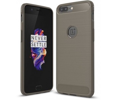 qMust OnePlus 5 Rugged TPU Hoesje Grijs
