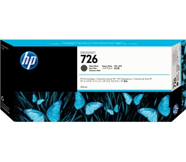 HP 726 matzwarte DesignJet inktcartridge, 300 ml