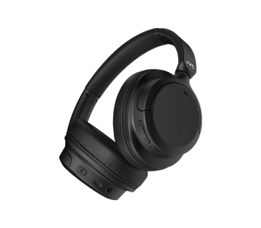 JVC HA-S95N-B Draadloze hoofdtelefoon met hybride ruisonderdrukking, Bluetooth 5.3, oplaadbare batterij tot 50 uur, compatibel met spraakassistent, opvouwbaar ontwerp, afneembare kabel, zwart (Zwart)