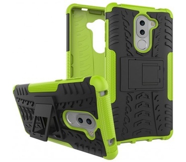 qMust Huawei Honor 6X Rugged Hybrid Case - Dual Protection - Groen