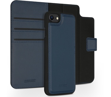 Accezz Premium Leather 2 in 1 Wallet Bookcase iPhone SE (2022 / 2020) / 8 / 7 / 6(s) - Donkerblauw