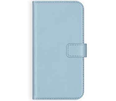 Selencia Echt Lederen Bookcase Samsung Galaxy S10 - Lichtblauw