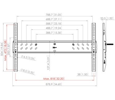 Vogel's PFW 5000 Display-wandsteun
