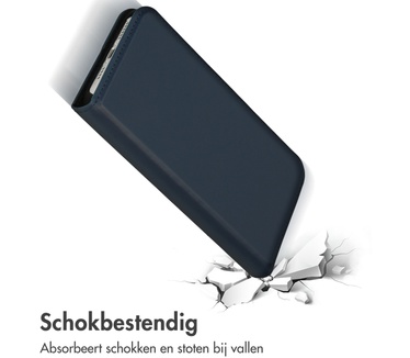 Accezz Premium Leather Slim Bookcase iPhone 14 Pro Max - Donkerblauw