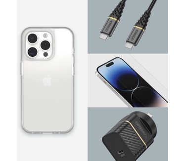 Otterbox React Series voor iPhone 15 Pro, Clear (iPhone 15 Pro) Transparant