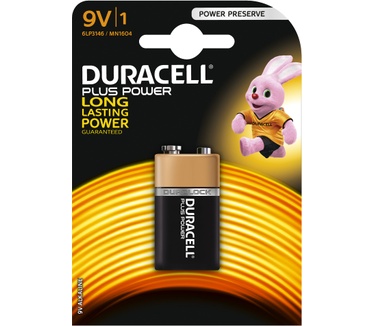 Duracell Plus Power, 9V, alkaline
