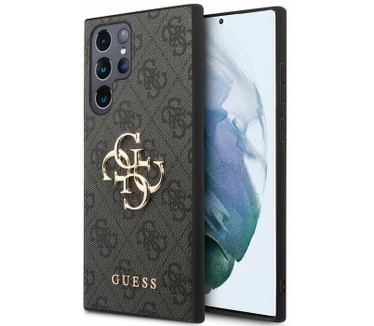 Guess 4G Metal Back Case Samsung Galaxy S23 Ultra (S918) - Grijs Grijs