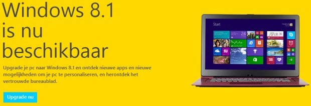 Windows 8.1 beschikbaar