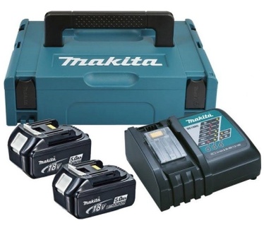 Makita 18V Li-ion accu starterset (2x 5.0Ah) + lader in Mbox