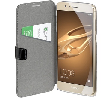 4smarts Supremo PU Leather Book Case voor Huawei Honor 8 - Zwart Zwart
