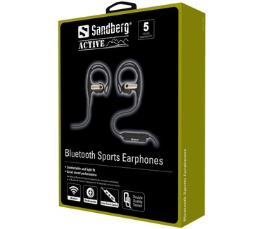 Sandberg Bluetooth Sports Earphones (Zilver, Zwart)