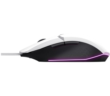 Trust GXT 109PS Felox Gaming Muis - Bedrade gamingmuis – 6 programmeerbare knoppen – 6400 DPI – Wit