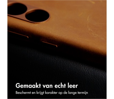 Accezz Vintage Leather Magsafe Backcover Samsung Galaxy S24 / S25 - Tabacco Cognac