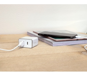Mobiparts Wall Charger Dual USB-A en USB-C 2.4A White