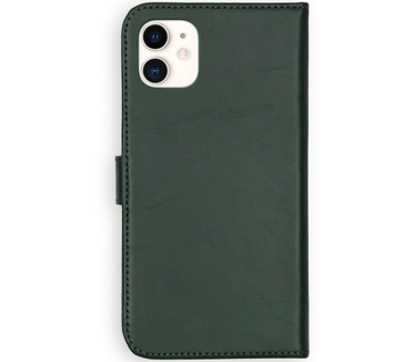 Selencia Echt Lederen Bookcase iPhone 11 - Groen