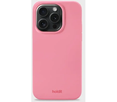 HoldIt Siliconen Back Cover Roze Apple iPhone 15 Pro (Apple iPhone 15 Plus) Rood