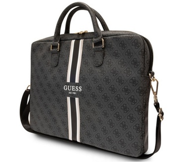 Guess Printed Stripe Laptoptas - o.a. Apple MacBook 15/16" Zwart Zwart
