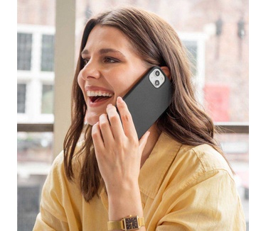 Accezz Liquid Silicone Backcover iPhone 13 Mini - Zwart