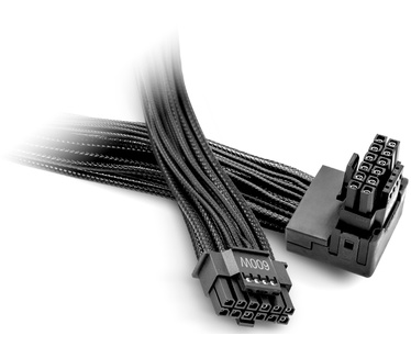 be quiet! 12 V-2x6 / 12 VHPWR 90° Reversed-kabel Zwart