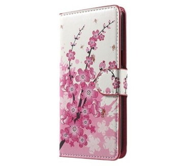 qMust Huawei Nova Wallet Case - hoesje met stand - Pink Blossom
