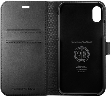 Spigen Apple iPhone X Hoesje Wallet S  Zwart
