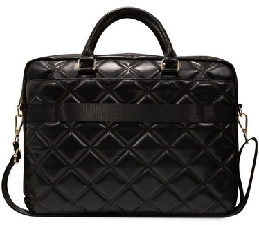 Guess Quilted 4G Metal Logo Laptop Tas - 15/16 inch - Zwart Zwart