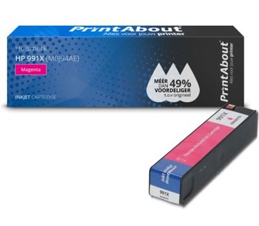 PrintAbout Huismerk HP 991X (M0J94AE) Inktcartridge Magenta Hoge capaciteit