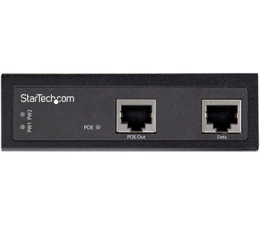 Startech.com Industrial Gigabit PoE Injector High Speed/High Power 90W 802.3bt PoE++ 48V-56VDC DIN Rail UPoE/Ultra Power Over Ethernet Injector Adapter -40°C tot +75°C Rugged
