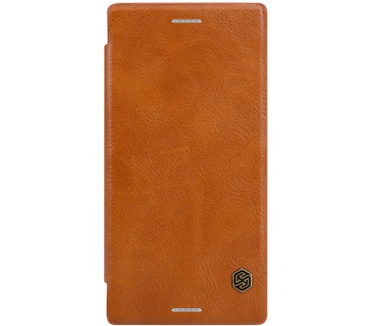 Nillkin Qin Slim PU Leather Book Case voor Sony Xperia XZ - Bruin Bruin