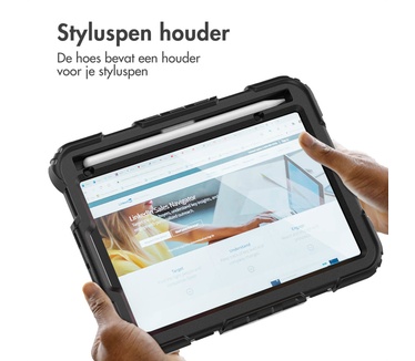 Accezz Rugged Backcover met schouderstrap iPad mini 6 - Zwart