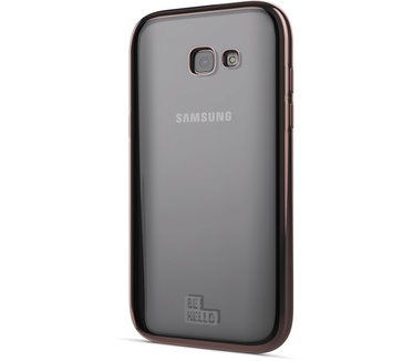 BeHello Samsung Galaxy A5 (2017) Gel Case Transparent Chrome edge pink
