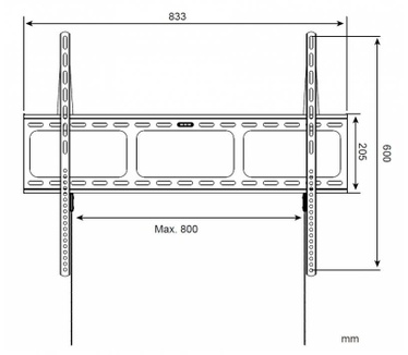Techly Wall Mount for LED LCD TV 42-80 Ultra Slim Fixed H600mm" ICA-PLB 860