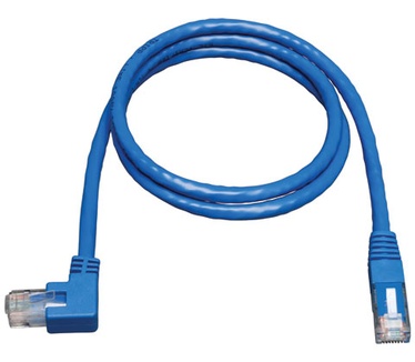 Tripp-Lite Cat6 Gigabit Molded Patch Cable (RJ45 Left Angle M to RJ45 M) - Blue, 1.52 m