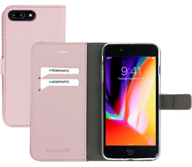 Mobiparts Saffiano Wallet Case Apple iPhone 7 Plus, iPhone 8 Plus Pink